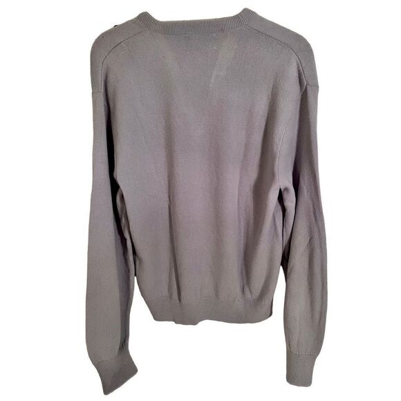 VTG NOS NWT 80s Jantzen Gray V-Neck Sweater Adult L USA Made Lightweight Grandpa - Picture 1 of 9